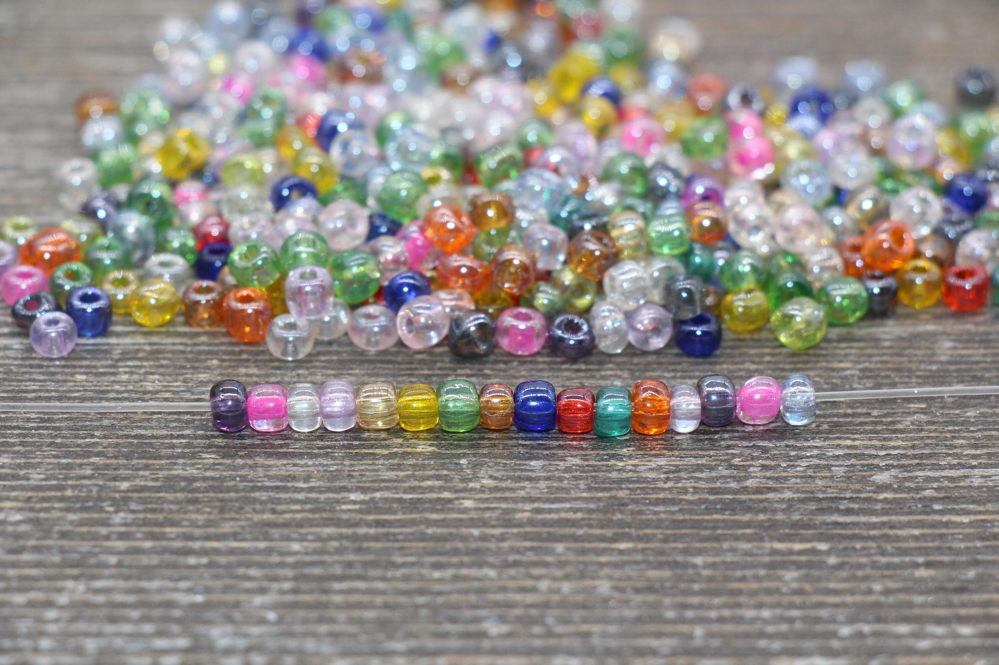 Transparent AB Glass Seed Beads, Mix Color 4mm 6/0 Glass Beads, Multicolor Iridescent Seed Beads, Rocailles Beads, Beading Supply #2322