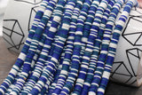 6mm multicolored blue white color heishi beads for bracelets and DIY jewelry