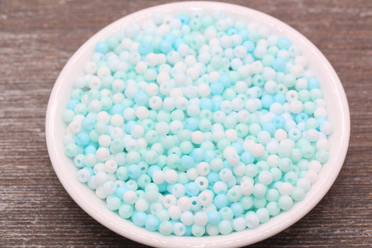 Glass Seed Beads, 4mm 6/0 Glass Round Seed Beads, Pastel Mix Opaque Seed Beads, Rocailles Beads, Beading Supplies #2327