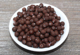 8mm Coffee Brown Gumball Beads, Round Acrylic Loose Beads, Bubblegum Beads, Chunky Beads, Bubble Gum Beads, Soft Plastic Beads #2355