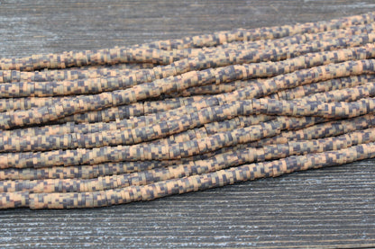 6mm Speckled Heishi Beads, Speckled Polymer Clay Disc Beads, African Disc Beads, Vinyl Heishi, 16 inch Strand #106