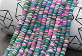 6mm multicolor heishi beads for bracelets and DIY jewelry