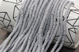 4mm gray heishi beads for bracelets and DIY jewelry