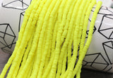 4mm bright yellow heishi beads for bracelets and DIY jewelry
