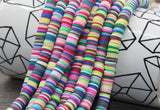 8mm multicolored heishi beads for bracelets and DIY jewelry