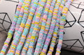 6mm pastel multicolored flower shape heishi beads for bracelets and DIY jewelry