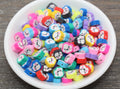 10mm cloud polymer clay beads, nature clay charms for bracelets