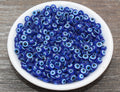 6mm Blue Acrylic Evil Eye Beads