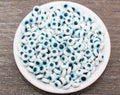 8mm White Acrylic Evil Eye Beads