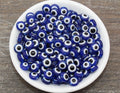 10mm Royal Blue Acrylic Evil Eye Beads #2367