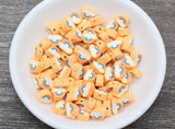 9mm rainbow and cloud polymer clay beads, food clay charms for bracelets