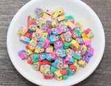 7mm mermaid polymer clay beads, animal clay charms for bracelets