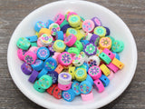 10mm flower polymer clay beads, flower clay charms for bracelets 4