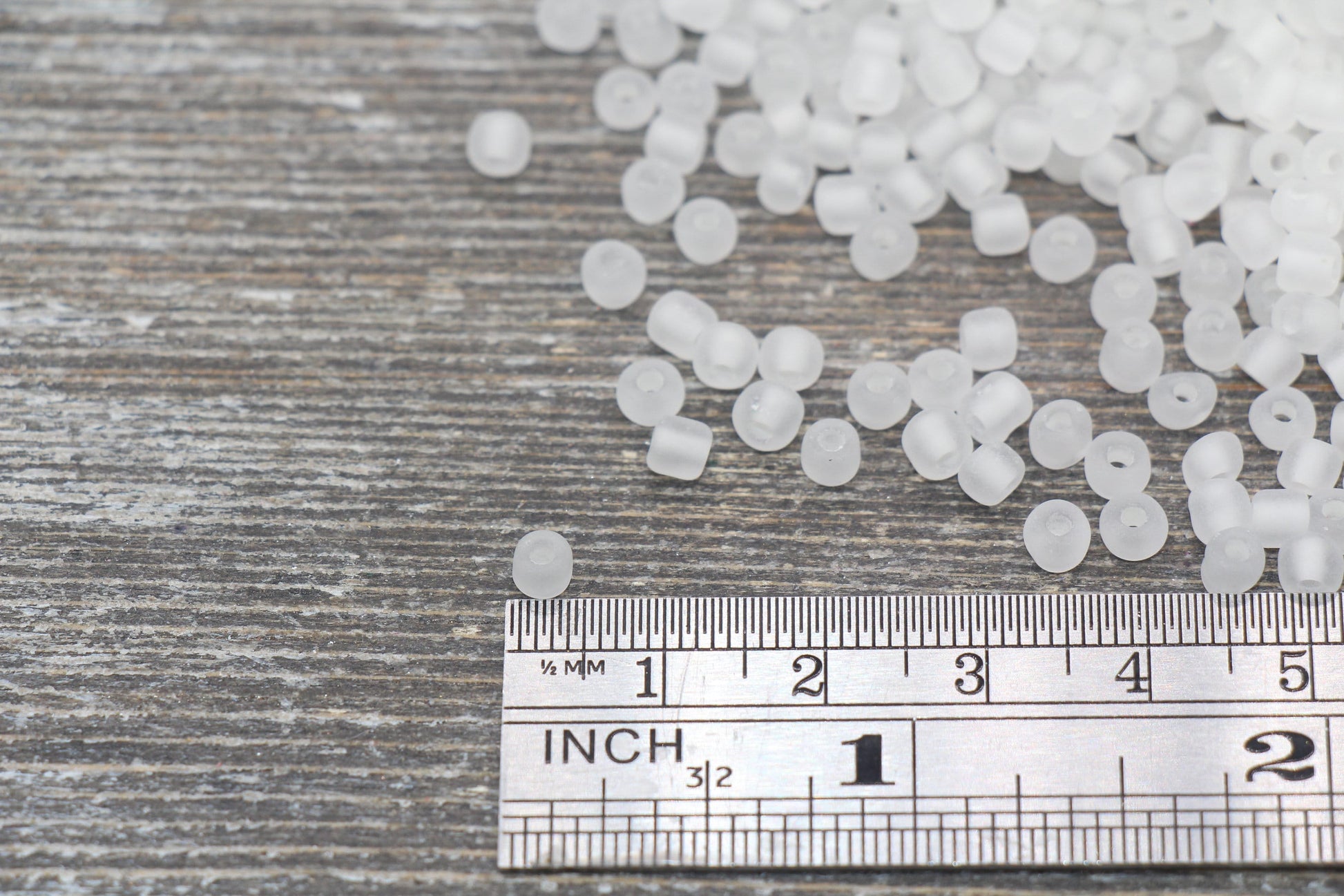 GLOW Matte Glass Beads, 4mm 6/0 Glass Beads, Glow in Dark Frosted White Seed Beads, Rocailles Beads, Beading Supplies #2376