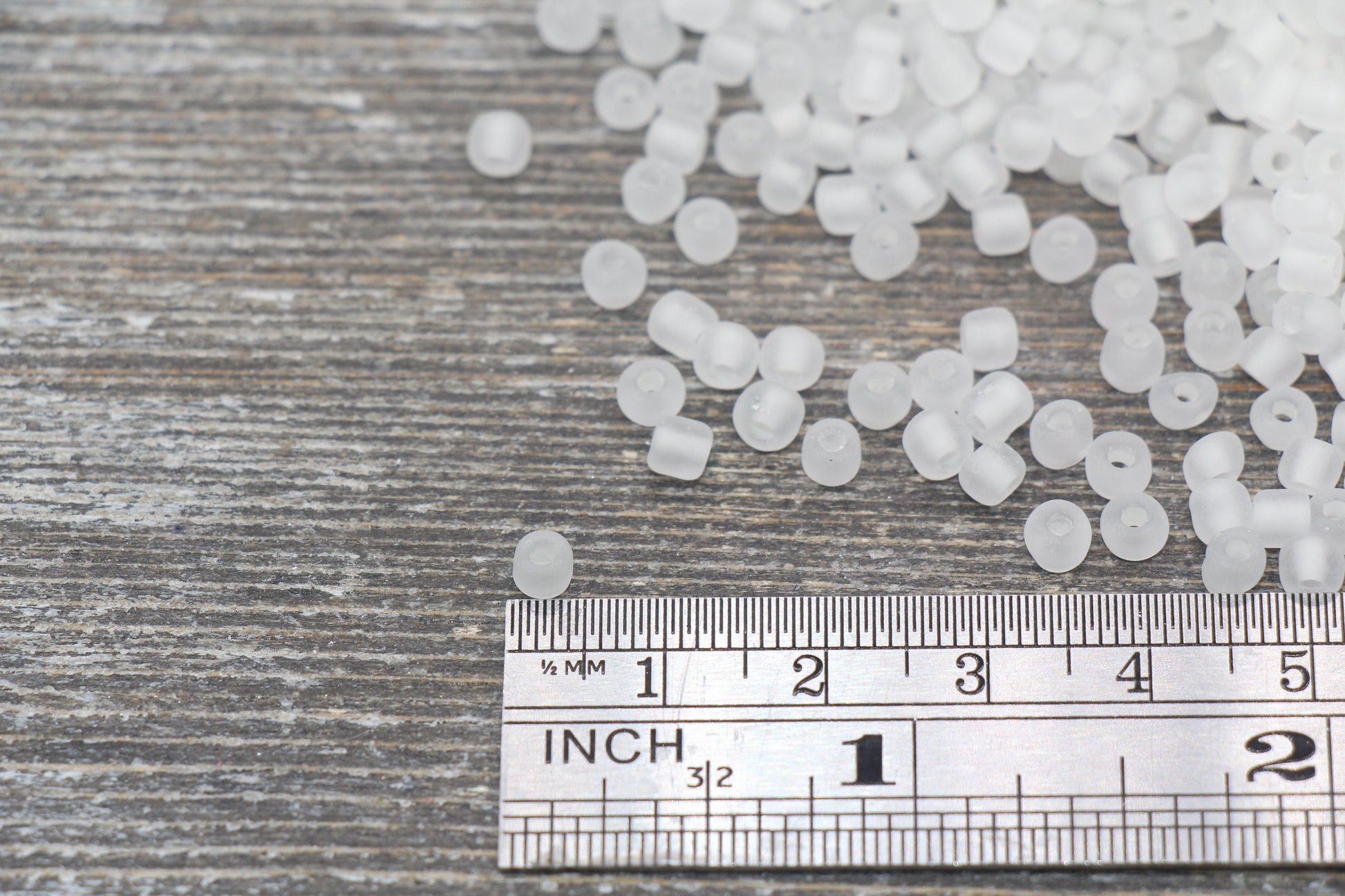 GLOW Matte Glass Beads, 4mm 6/0 Glass Beads, Glow in Dark Frosted White Seed Beads, Rocailles Beads, Beading Supplies #2375