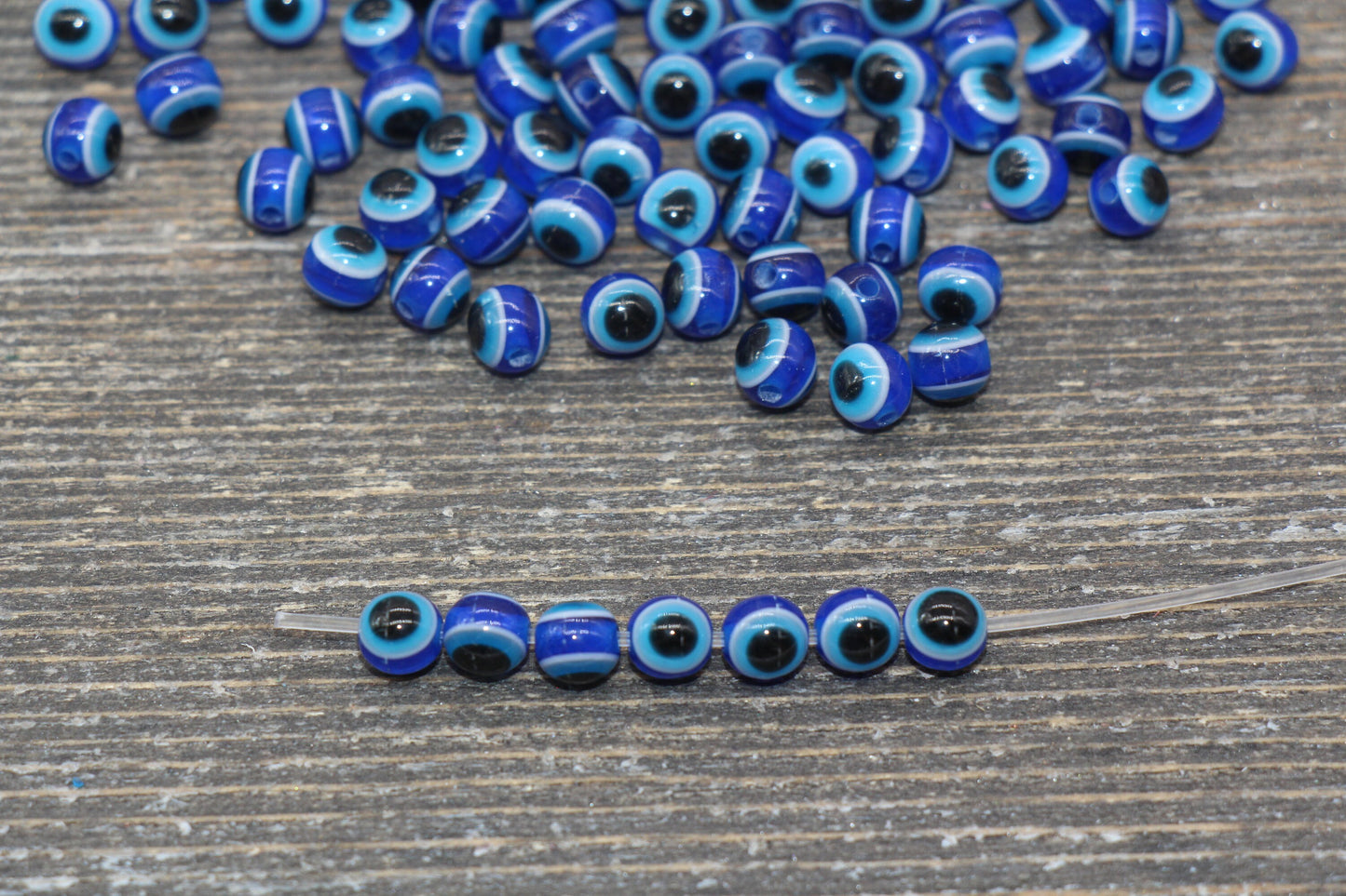 5mm Eyeball Beads, Royal Blue Evil Eye Beads, Round Evil Eyeball Beads, Turkish Eye Beads, Greek Eye Beads, Acrylic Eyeball Beads #2377