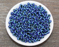 6mm Royal Blue Acrylic Evil Eye Beads