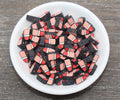 6mm lipstick polymer clay beads, heart clay charms for bracelets
