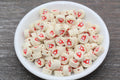 9mm christmas stocking polymer clay beads, christmas clay charms for bracelets