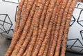 6mm terracotta mix speckled heishi beads for bracelets and DIY jewelry