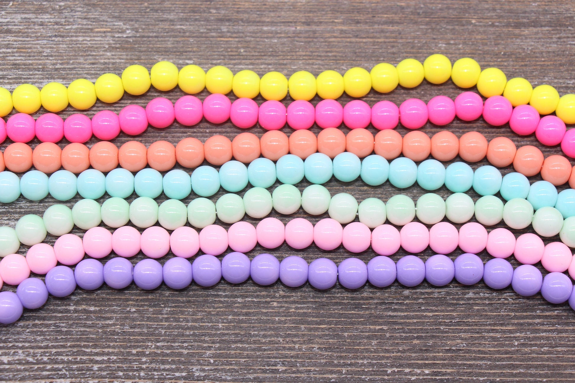 8mm Glass Beads, Round Glass Beads, Jewelry Glass Beads, Bracelet Beads