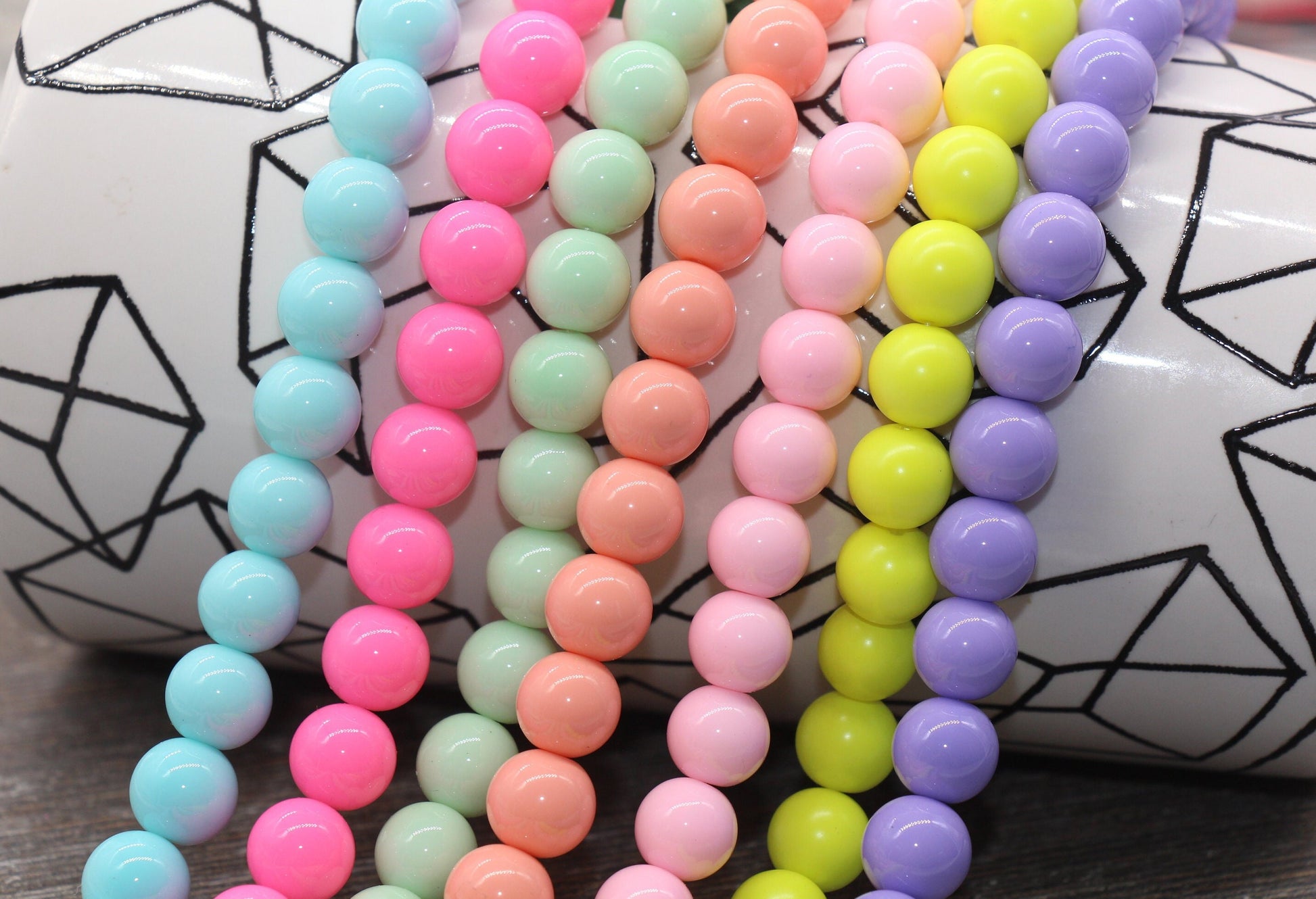 10mm Glass Beads, Round Glass Beads, Jewelry Glass Beads, Bracelet Beads