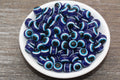 10mm Royal Blue Acrylic Evil Eye Beads #2380