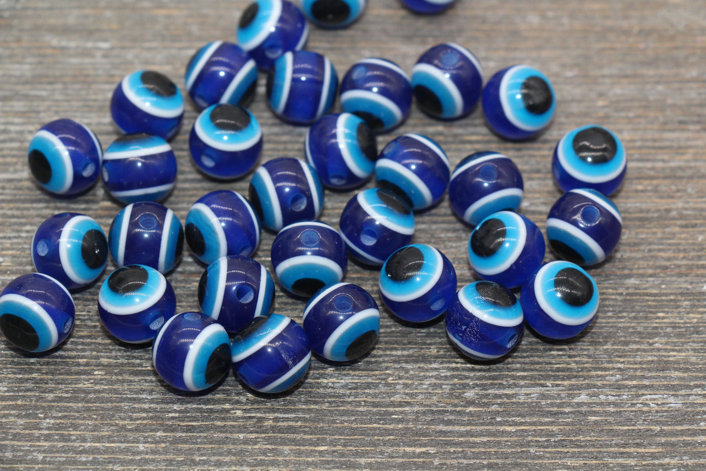 12mm Eyeball Beads, Royal Blue Evil Eye Beads, Chunky Round Evil Eye Beads, Turkish Eye Beads, Greek Eye Beads, Acrylic Eyeball Beads #2381