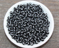 6mm Black Acrylic Evil Eye Beads