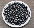 8mm Black Acrylic Evil Eye Beads