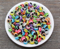 8mm Multicolor Acrylic Evil Eye Beads
