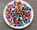 10mm Multicolor Acrylic Evil Eye Beads #2391