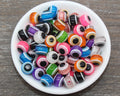 12mm Multicolor Acrylic Evil Eye Beads