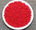 4mm Red Faux Pearl Acrylic Beads