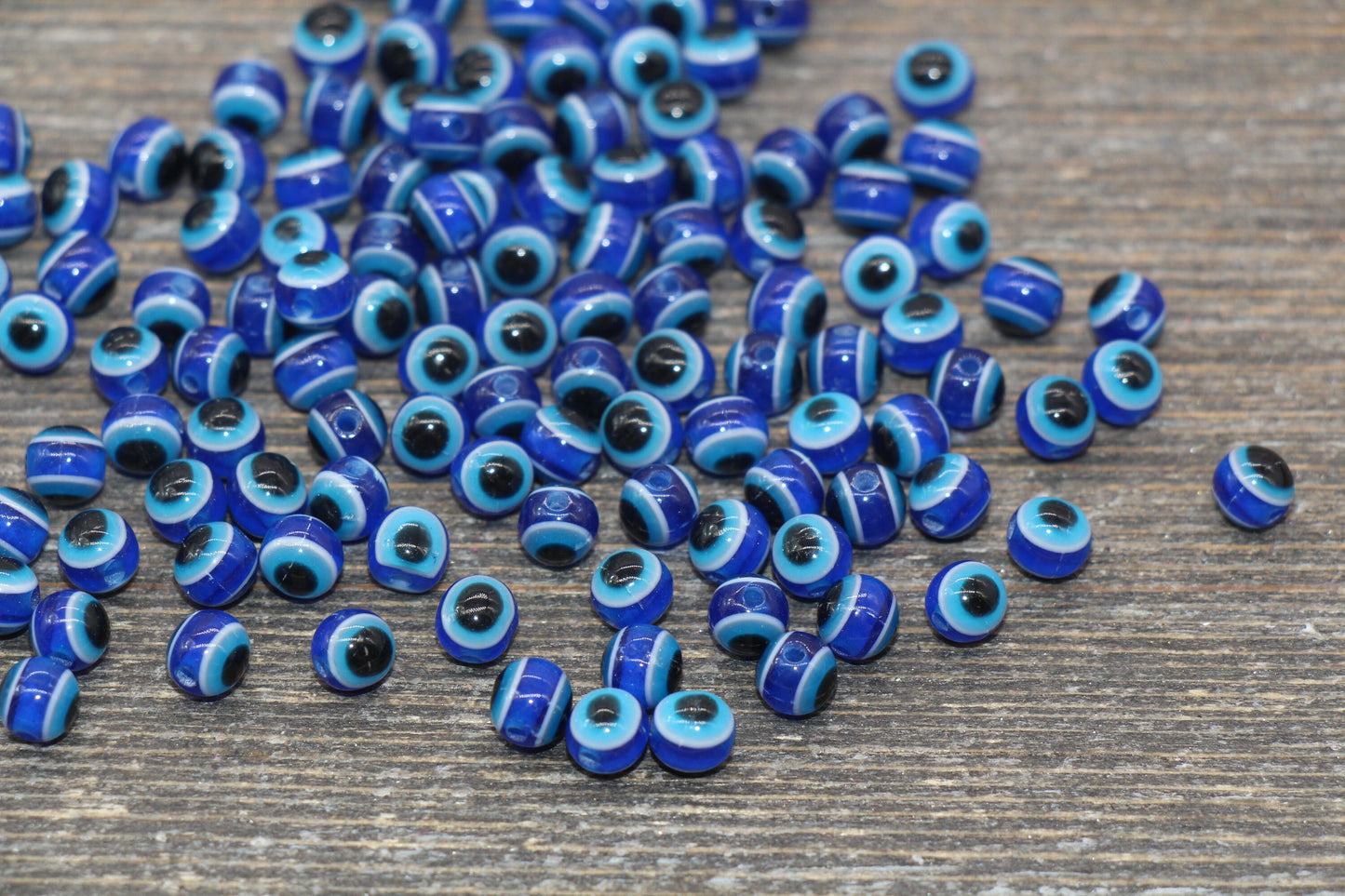 5mm Eyeball Beads, Royal Blue Evil Eye Beads, Round Evil Eyeball Beads, Turkish Eye Beads, Greek Eye Beads, Acrylic Eyeball Beads #2377