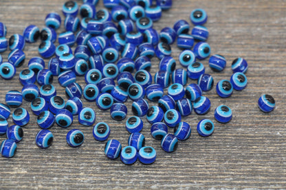 5mm Eyeball Beads, Royal Blue Evil Eye Beads, Round Evil Eyeball Beads, Turkish Eye Beads, Greek Eye Beads, Acrylic Eyeball Beads #2377