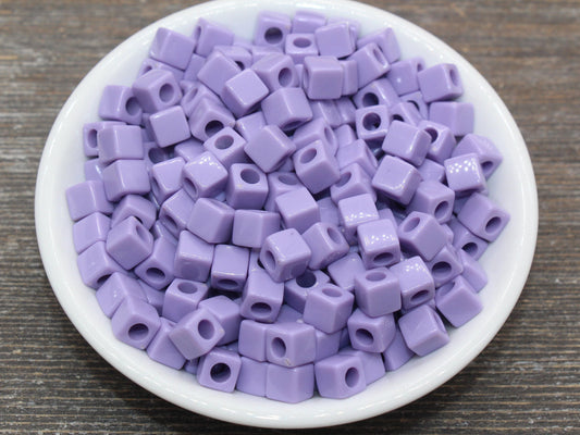 Lavender Cube Beads, Acrylic Cube Square Beads, Acrylic Spacer Beads, Lavender Cube Beads, Acrylic Blank Cube Beads, Size 7mm #2473