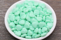 12 x 11mm Mint Green Acrylic Heart Beads
