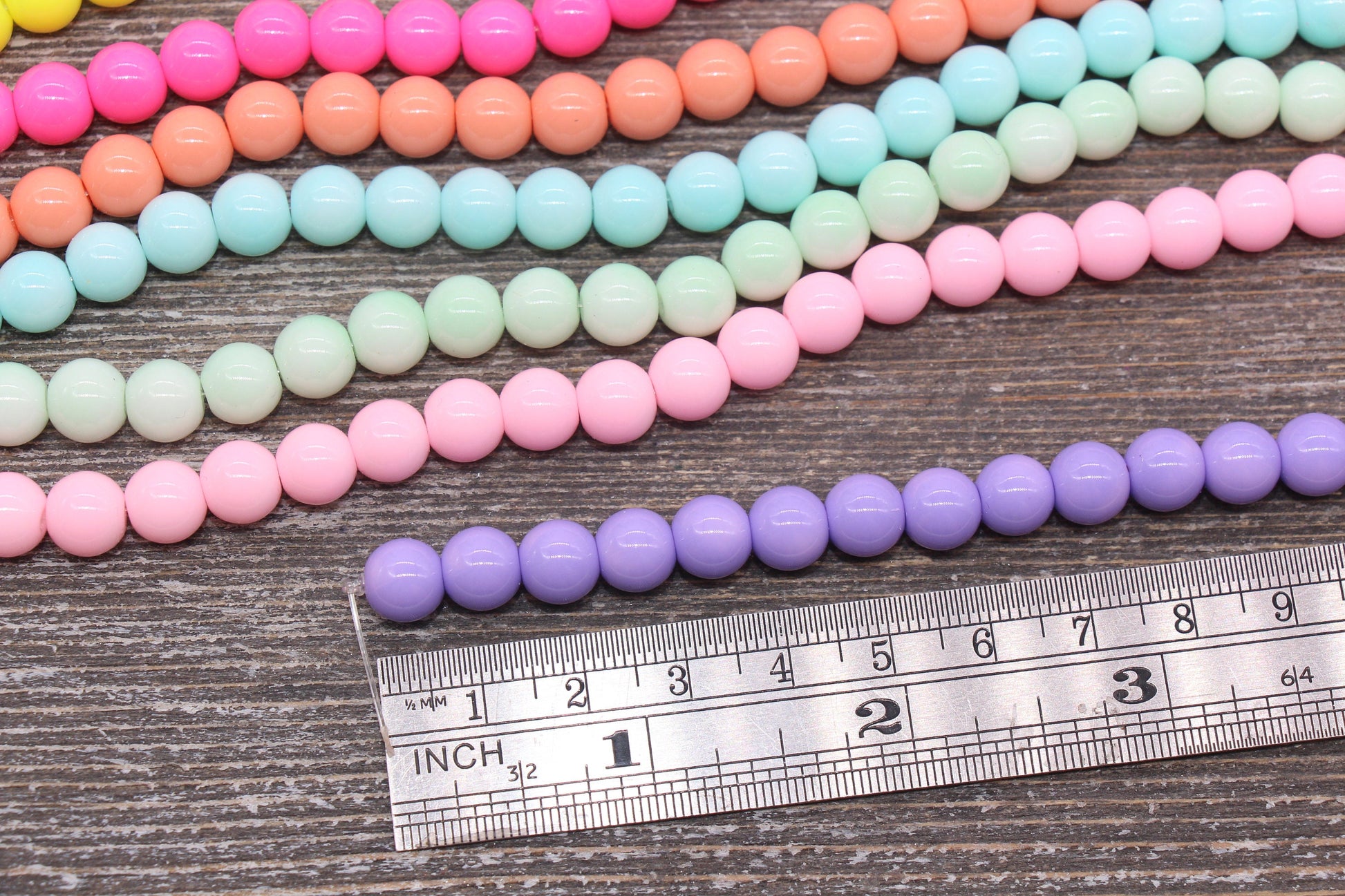 8mm Glass Beads, Round Glass Beads, Jewelry Glass Beads, Bracelet Beads