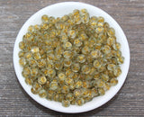 Heart, Star, Flower, Moon Beads, Gold Symbols with Glitter Beads, Symbol Beads, Plastic Heart Star Moon Flower Size 7mm #520