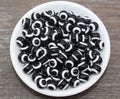 10mm Black Acrylic Evil Eye Beads