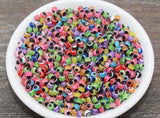 4mm Multicolor Acrylic Evil Eye Beads