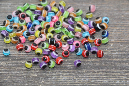 5mm Eyeball Beads, Multicolor Evil Eye Beads, Chunky Round Evil Eye Beads, Turkish Eye Beads, Greek Eye Beads, Acrylic Eyeball Beads #2388