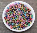 6mm Multicolor Acrylic Evil Eye Beads