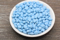9 x 8mm Blue Acrylic Heart Beads