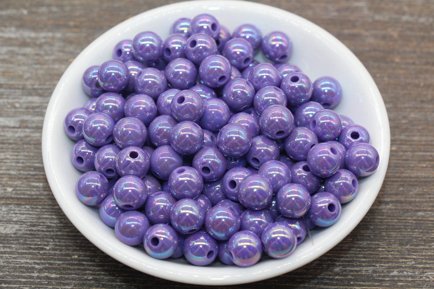 10mm Purple AB Gumball Beads, Iridescent Acrylic Loose Beads, Solid Bubblegum Beads, Sparkle Chunky Beads, Glossy Smooth Round Beads #2519