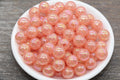 12mm Jelly Peach AB with Glitter Acrylic Gumball Beads