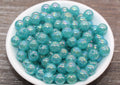 10mm Jelly Blue AB with Glitter Acrylic Gumball Beads