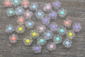 12mm Multicolor Acrylic Flower Beads #699