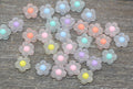 12mm Multicolor Acrylic Flower Beads #706